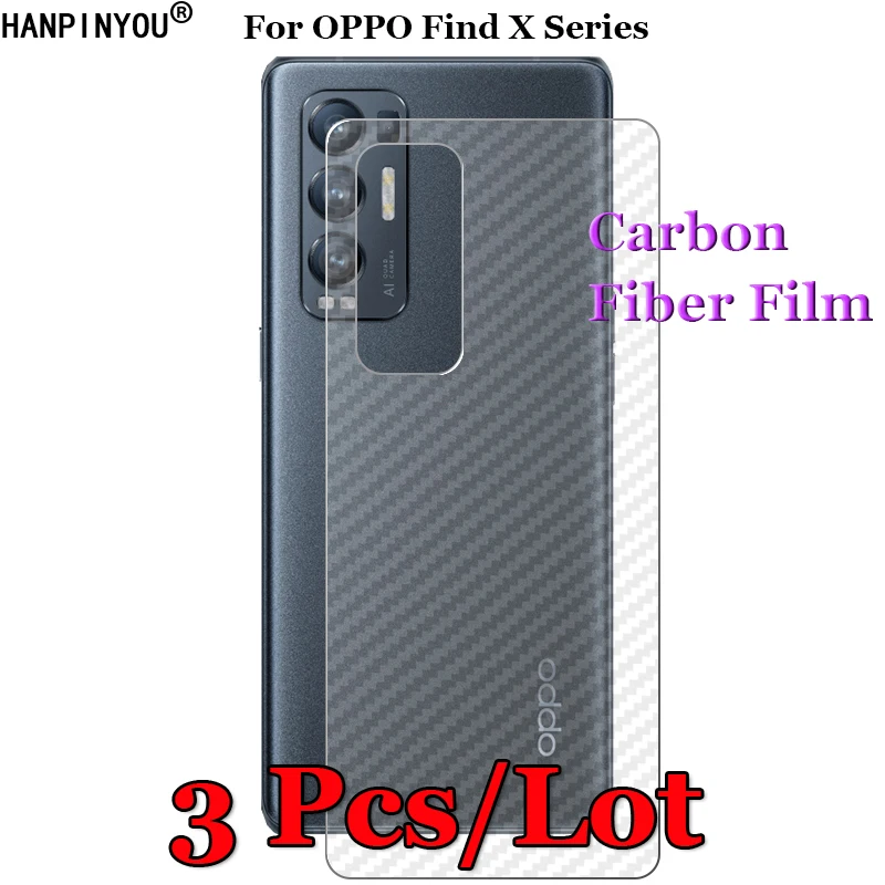 

3 Pcs/Lot For OPPO Find X5 X3 Neo Pro Lite 3D Non-slip Carbon Fiber Back Film Screen Protector Protective Sticker