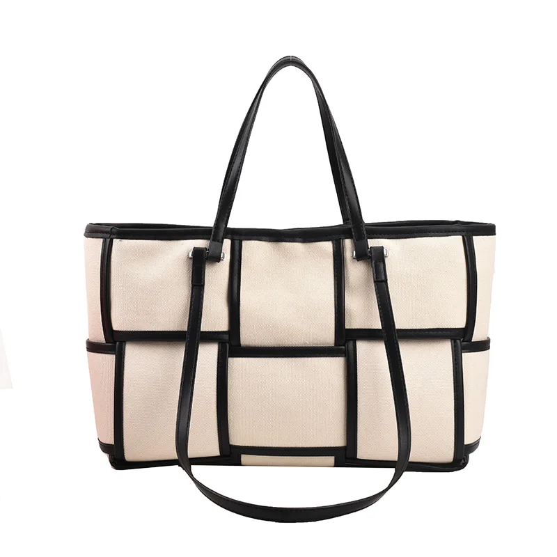 

Branded Woven Tote Bags for Women High Quality Canvas Shoulder Bag Designer Commuter Bag Luxury Purse and Handbag New Armpit Bag
