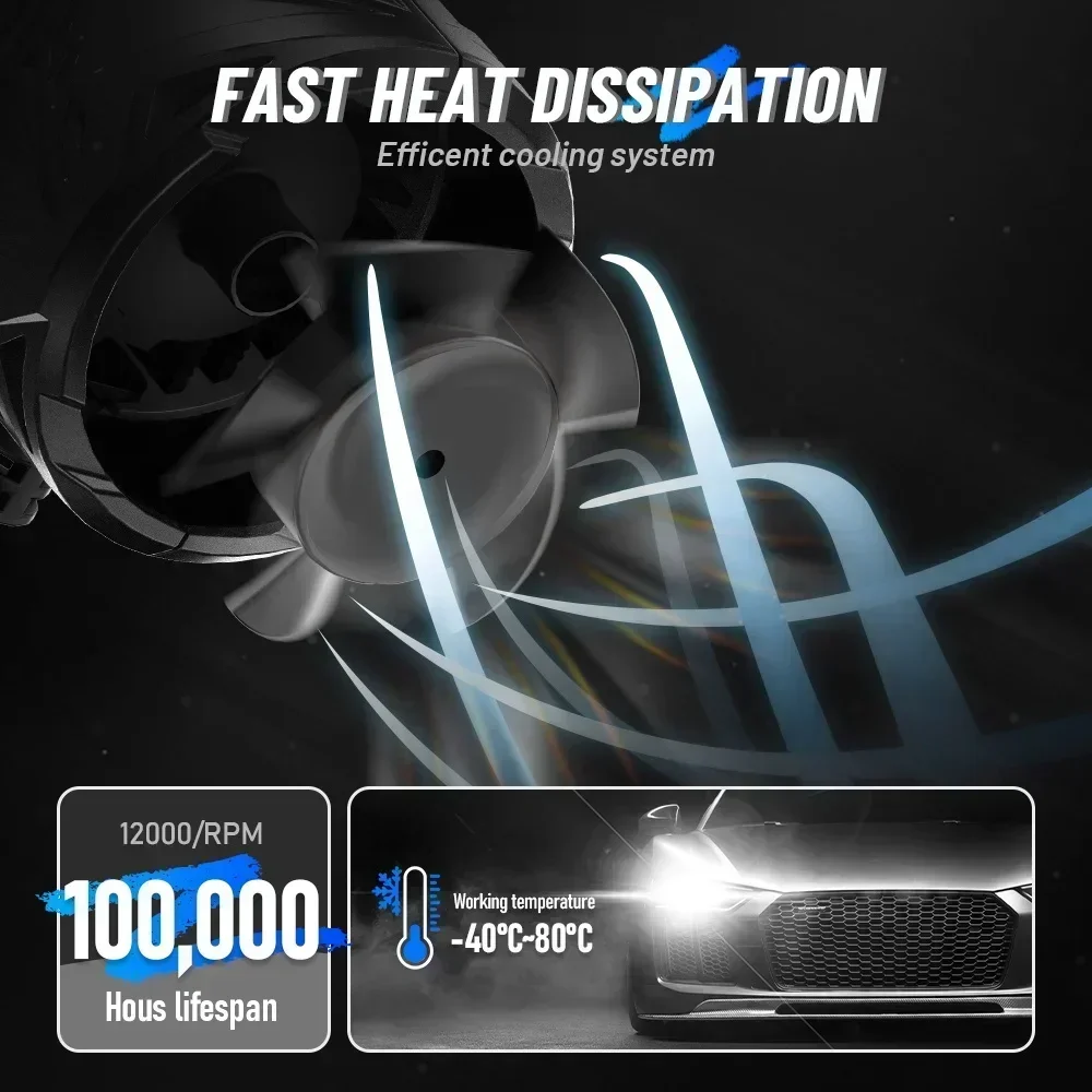 Novsight N70 240 Вт 50000 лм H11 H4 H7 9005 9006 Светодиодная лампа для фар автомобиля Супер яркий