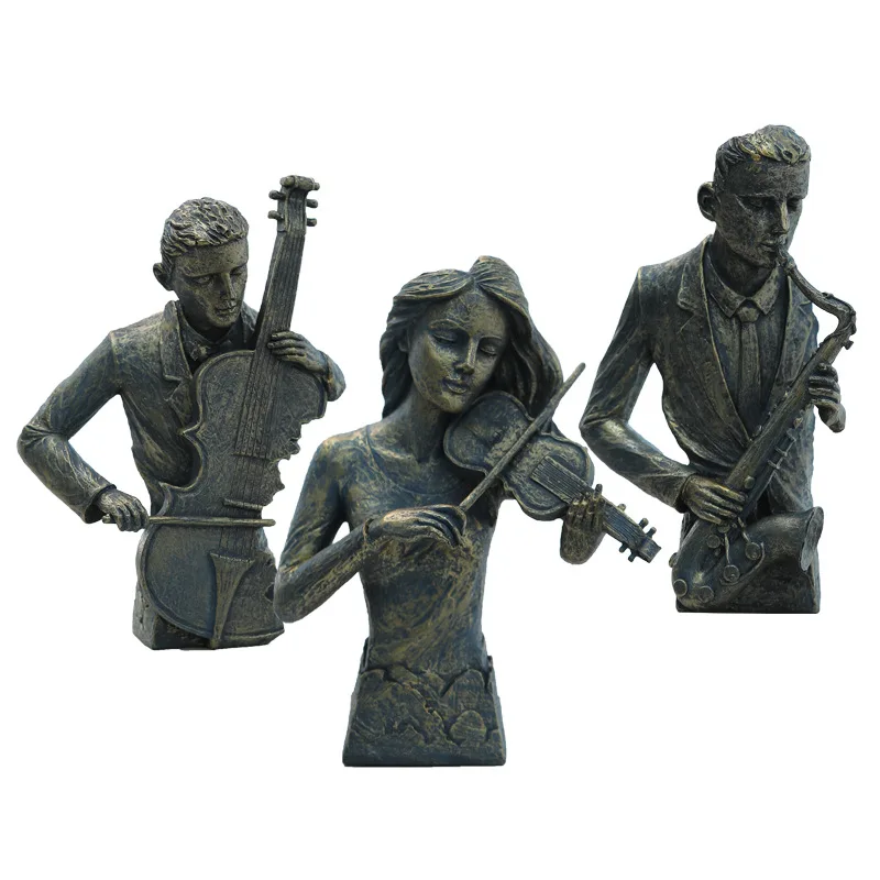 

Европейская скульптура, саксофон, скрипка, украшения в диапазоне, персонажи гостиной, крыльца, домашнее искусство, декоративные полимерные украшения