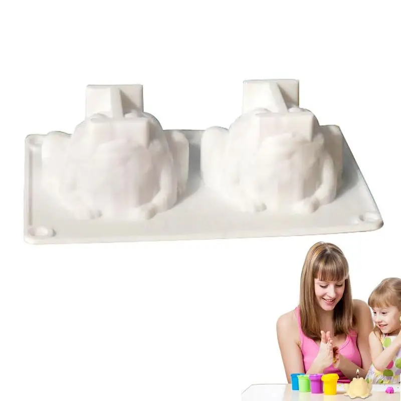 

Frog Silicone Candle Mold Toads Animal Handmade Soap Making Moulds 3D Frog Fondant Mold DIY For Chocolate Puddings Jelly Cup