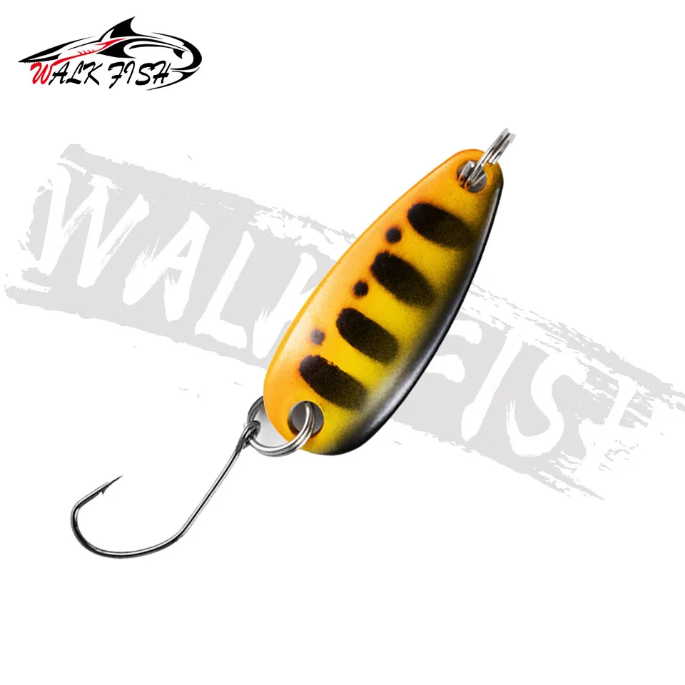 WALK FISH 1 шт. 2 8 см 3 г искусственная рыболовная ложка снасть блесна 5 для форели -