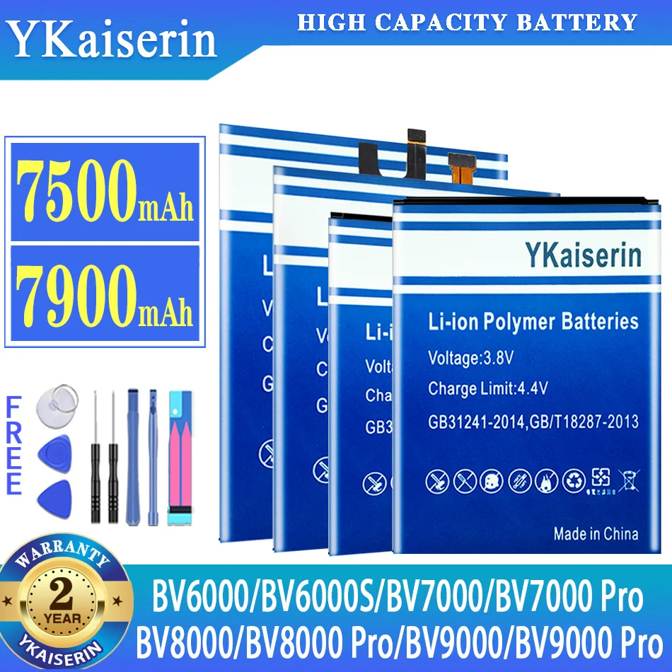 

YKaiserin Battery For Blackview BV6000/BV6000S/BV7000/BV7000 Pro/BV8000/BV8000 Pro/BV9000/BV9000 Pro Lithium Polymer Batteries