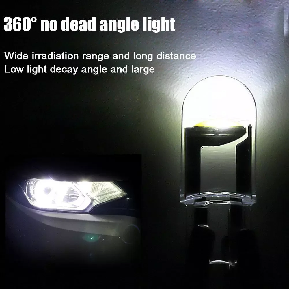 

Transparent Led Car Light T10 W5W 168 And 194 White Green Blue Red Wedge License Plate Lamp Dome Light Universal