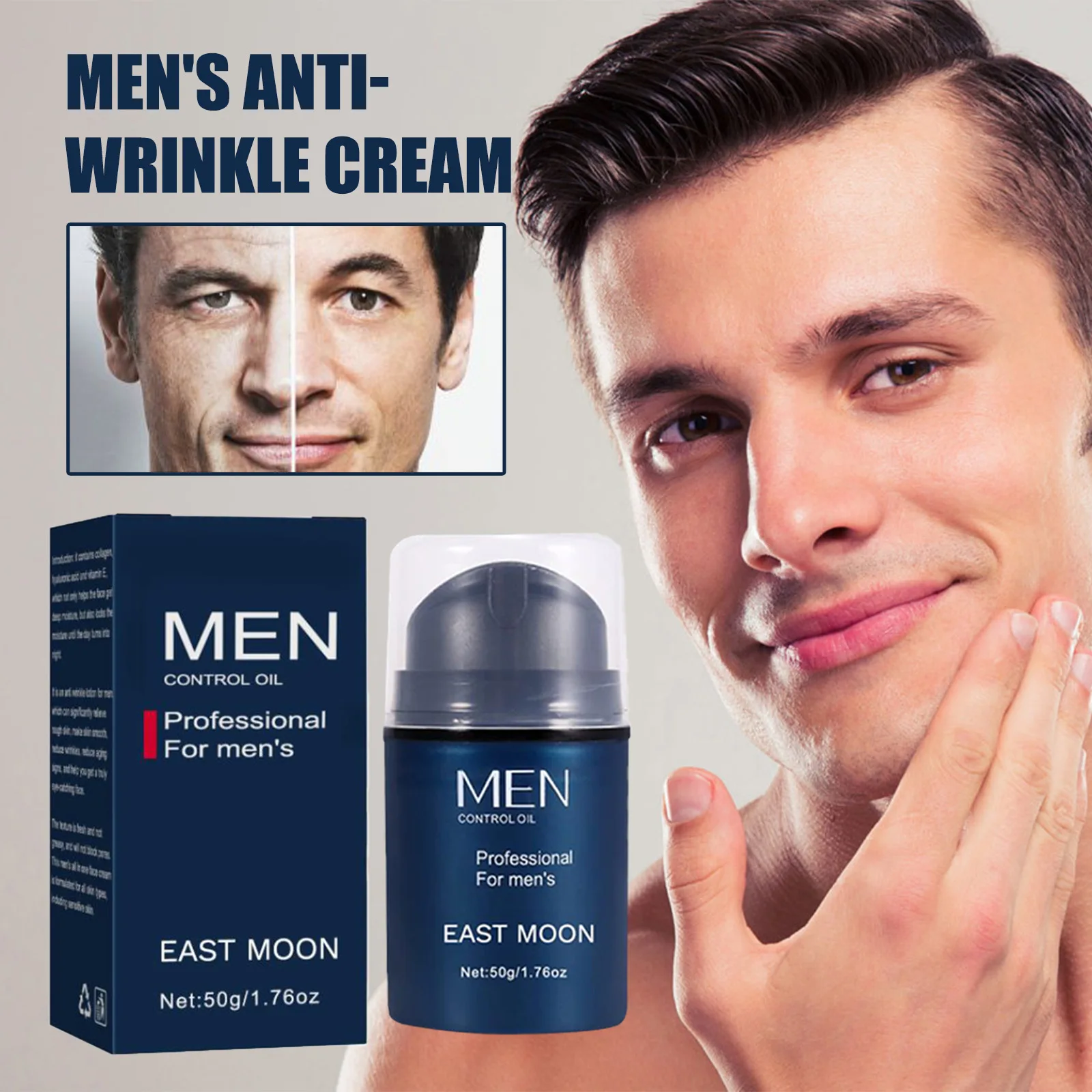 

Men Anti Wrinkle Facial Cream Lifting Firming Repairing Anti Aging Oil Control Shrink Pores Skin Care Moisturizing Hydrating 50g