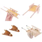 1:12 Миниатюрный Кукольный дом в китайском стиле, 3D деревянная тачка, плоская панель, мини развивающая ферма, модель инструмента, домашний декор для детей