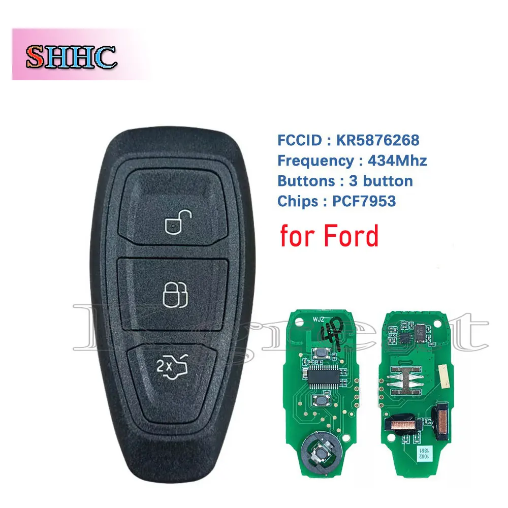 

1pcs 3 Buttons Smart Remote Key for Ford Focus C-Max Mondeo Kuga Fiesta B-Max 434Mhz ID49-PCF7935 Chip Keyless Car Key KR5876268