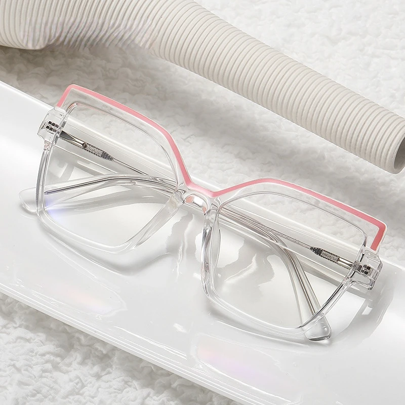

Hot Selling Candy-colored Glasses Frame Harajuku Wind Anti-blue Light Glasses Female CP Plate Color Frame Sunglasses