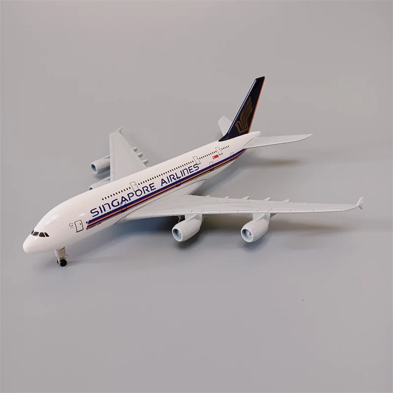 

Alloy Metal Air SINGAPORE Airlines A380 Airplane Model SINGAPORE Airbus 380 Airway Diecast Plane Model Aircraft With Wheels 18cm
