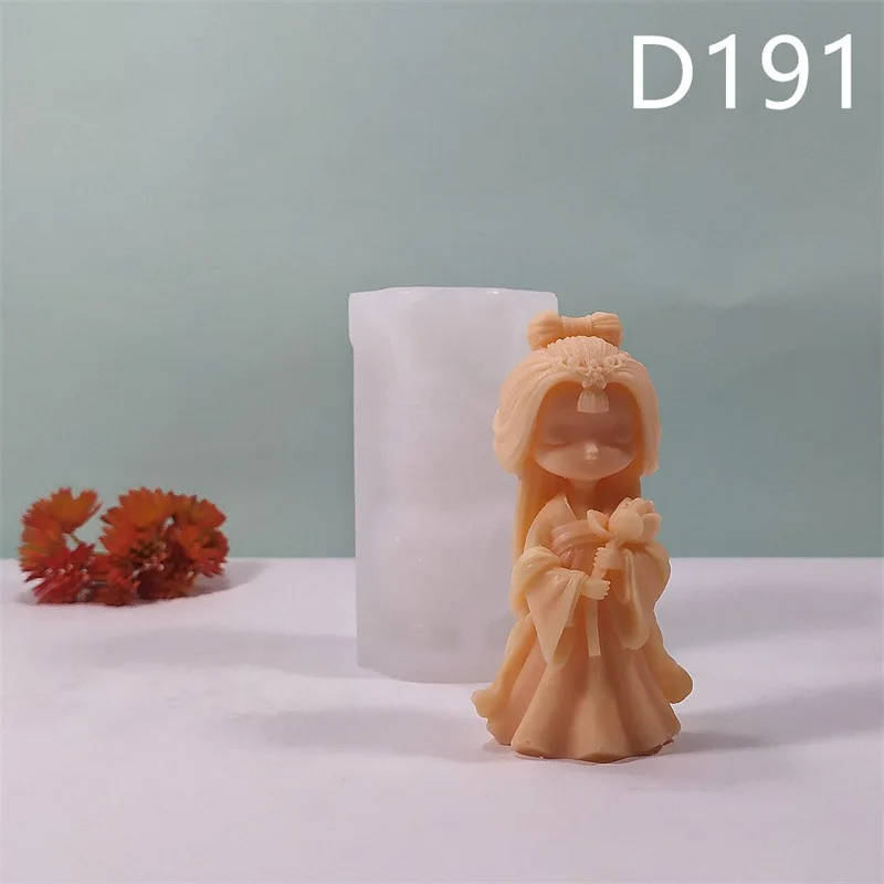 

Lotus Flower Girl Silicone Mold Gypsum form DIY Handmade Plaster Candle Ornaments Handicrafts Mold Hand Gift Making Kitchen Tool