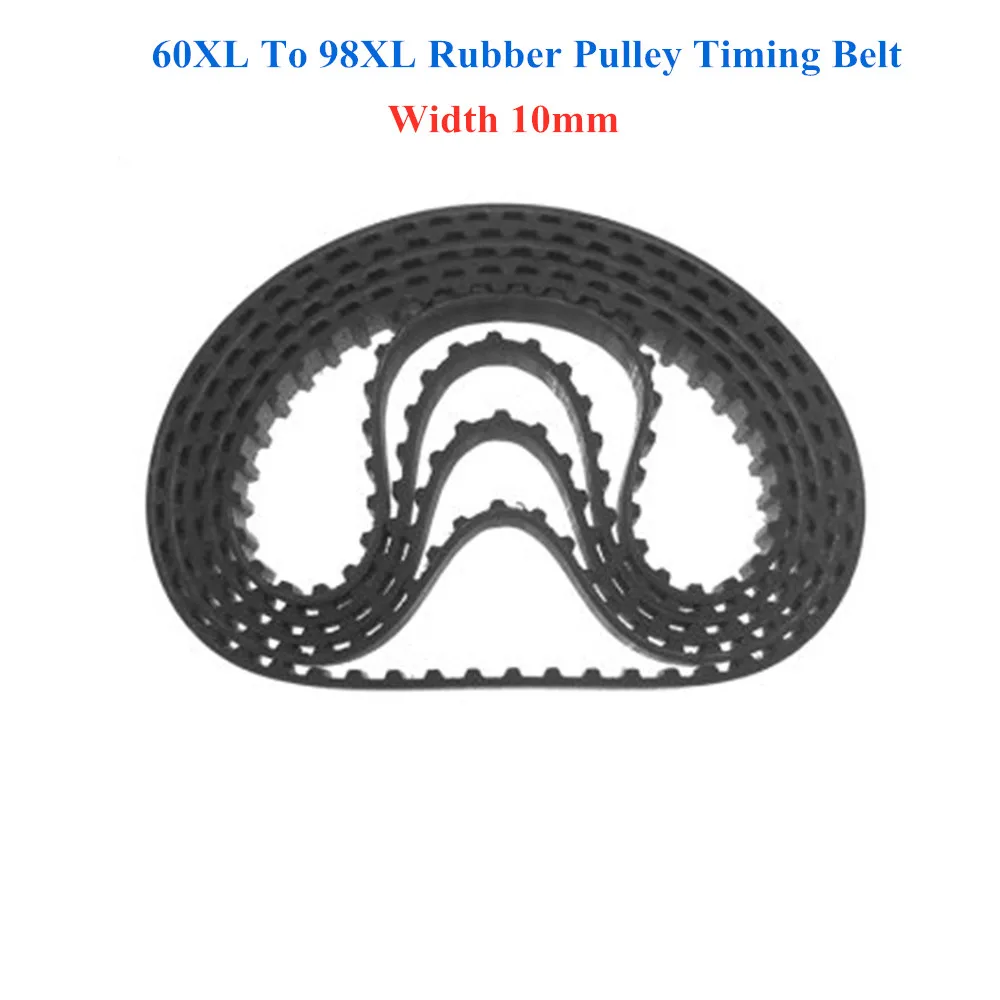 

1Pcs 60XL To 98XL Rubber Pulley Timing Belt Close Loop Synchronous Drive Belts Width 10mm