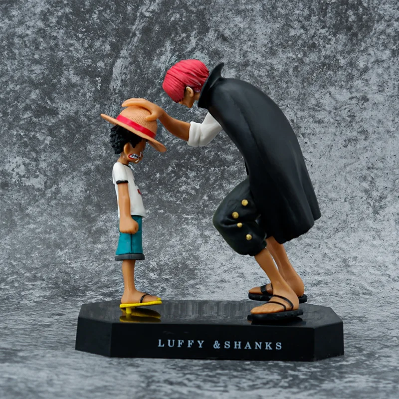 

18cm Touching Classic Scene Edition Monkey D Luffy Shanks Action Figure Anime Figurine Collection Model Doll Toys Gift