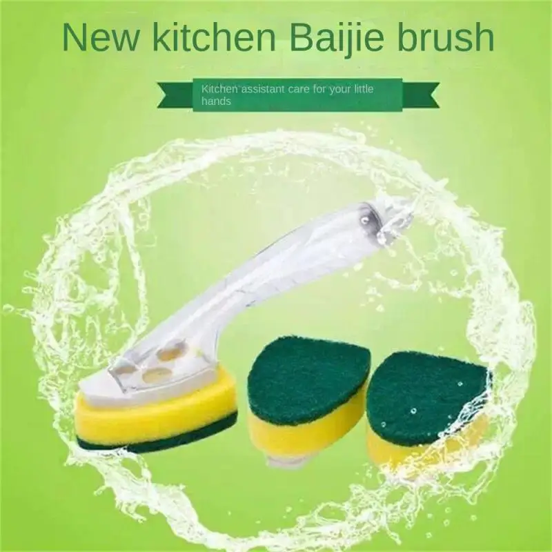 

Handle Add Liquid Pp Sponge Brush Head Modern Simplicity Pot Brush Creative Removable Cleaning Brush Cleaning Brush