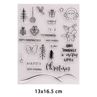 new christmas clear stamps for diy scrapbooking crafts stencil fairy rubber stamps card making photo album decoration
