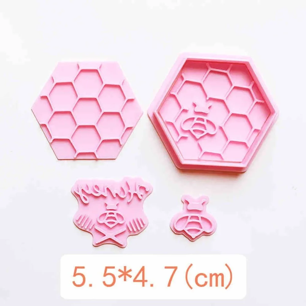 Фото Формочки для печенья DIY Stamp Cute Bee, формы для выпечки, аксессуары для выпечки, пищевые формы для домашней выпечки печенья №3