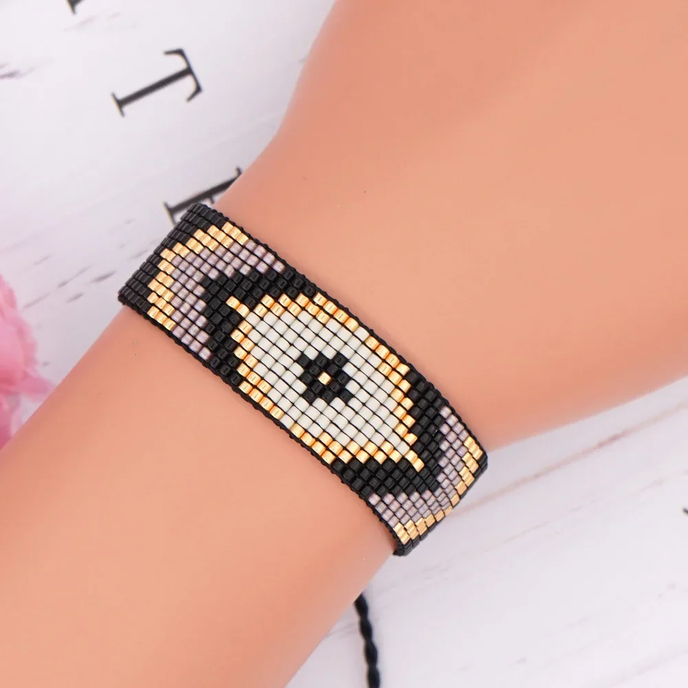 Браслет с рисовым шариком плетеный вручную браслет геометрической формы