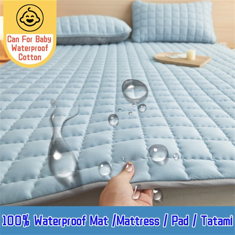 

100% водонепроницаемый матрас, ультратонкий складной хлопковый матрас для кровати, складной татами для спальни, отеля, дома, одинарный, двойной, разные размеры