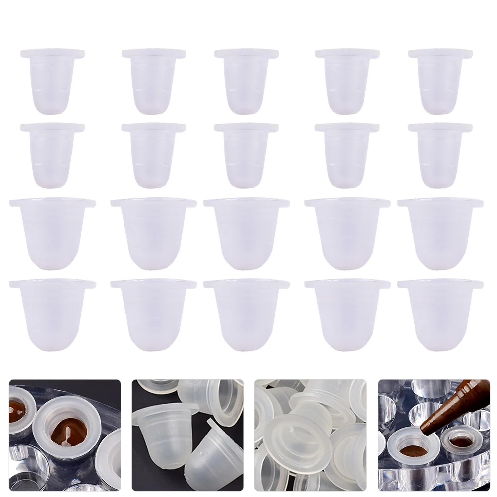 

Ink Cups Pigment Caps Cup Captattooingmachine Disposableholder Silicone Makeupbase Container Mini Color Dip Mixed Microblading