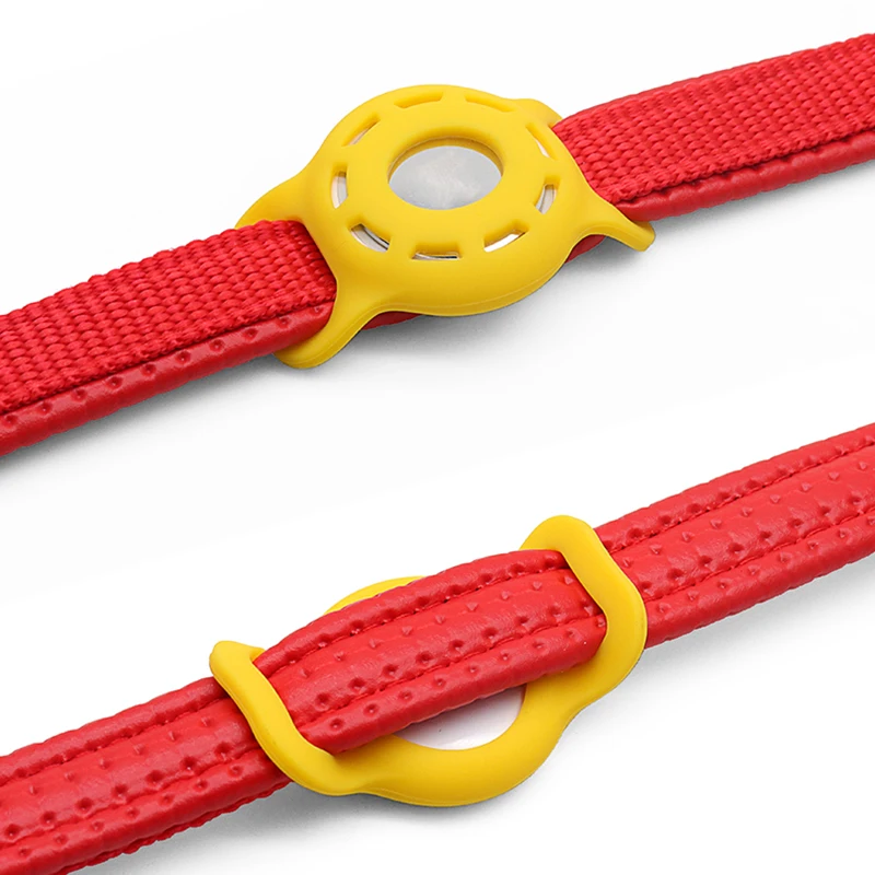 

For Airtag Protective Case Hollow Silicone Pet Dog Collar Holder For GPS Locator Anti-Lost Tracker Keychain Cover Accessories