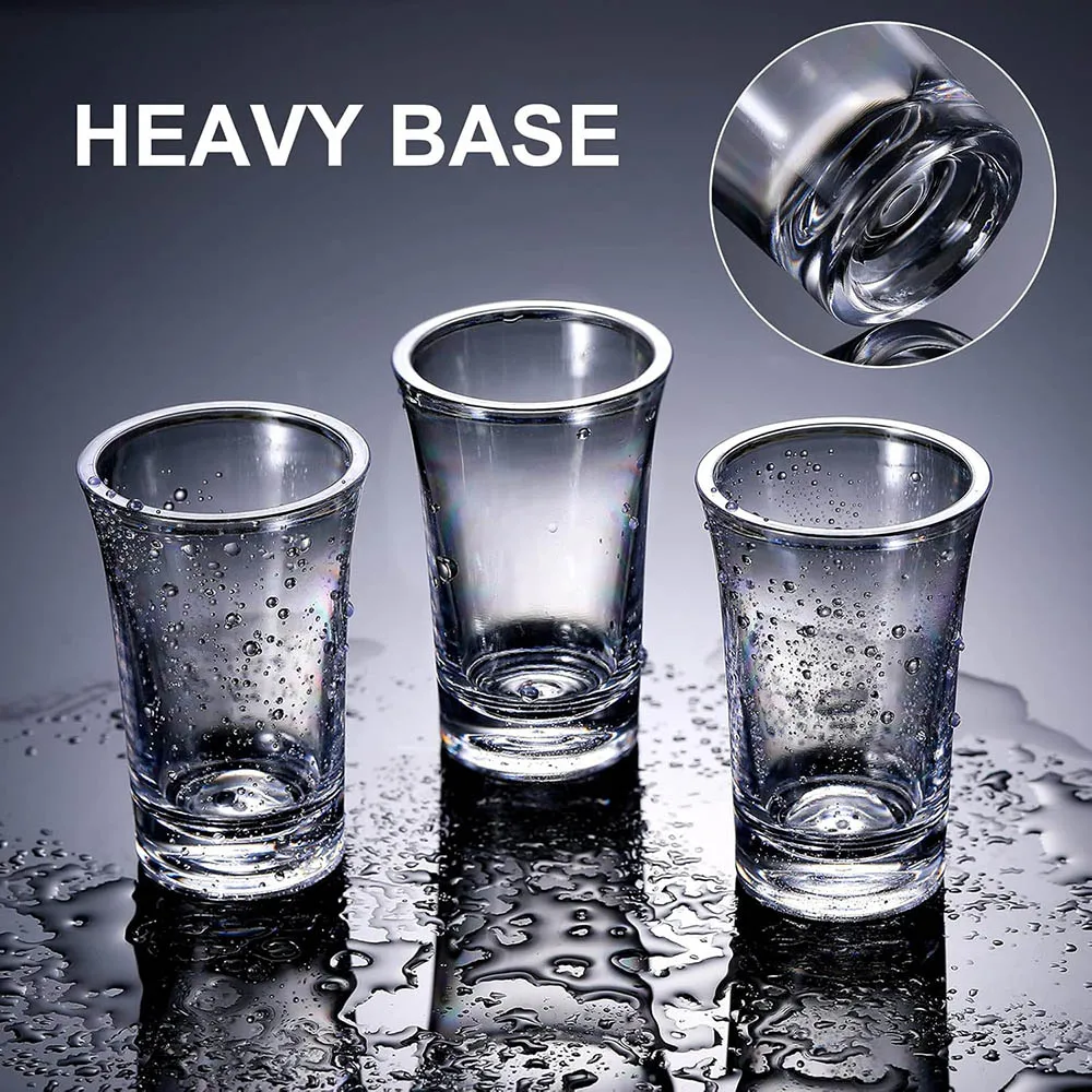 Набор акриловых стаканов емкостью 1 2 унции с утолщенным основанием пластиковые