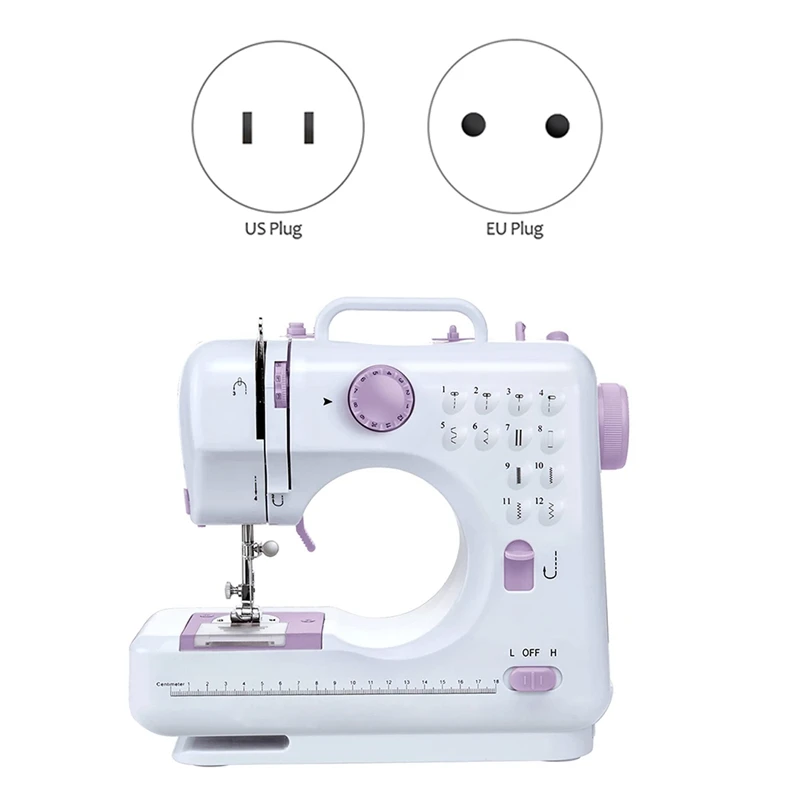 

Portable Sewing Machine Mini Electric Household Crafting Mending Overlock 12 Stitches With Presser Foot Pedal