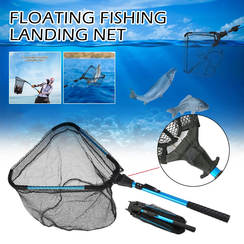 

Telescoping Landing Net Aluminum Alloy 73/92CM Retractable Foldable Fishing Net Portable Long Trout Catch Net Fishing Tackles