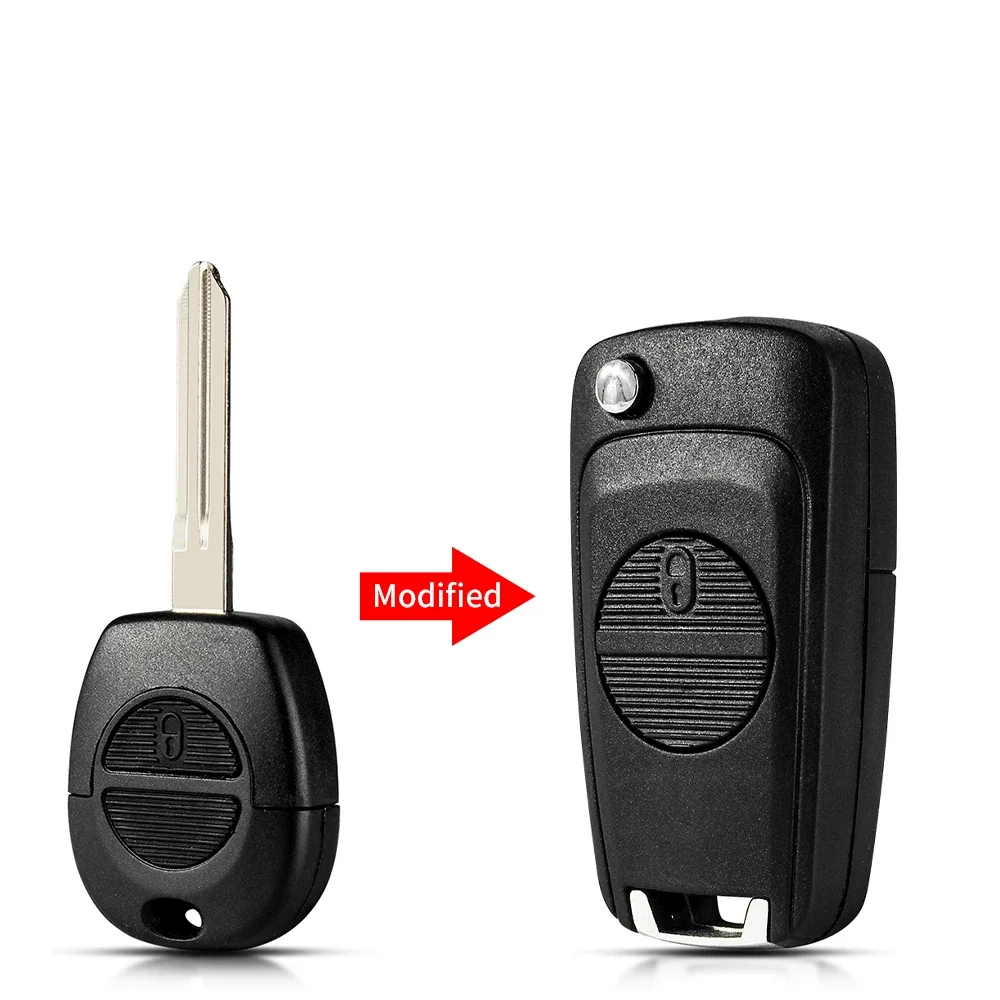 

KEYYOU Сменный корпус дистанционного ключа автомобиля с 2 кнопками для Nissan Micra Almera Primera X-Trail, чехол для автомобильного ключа