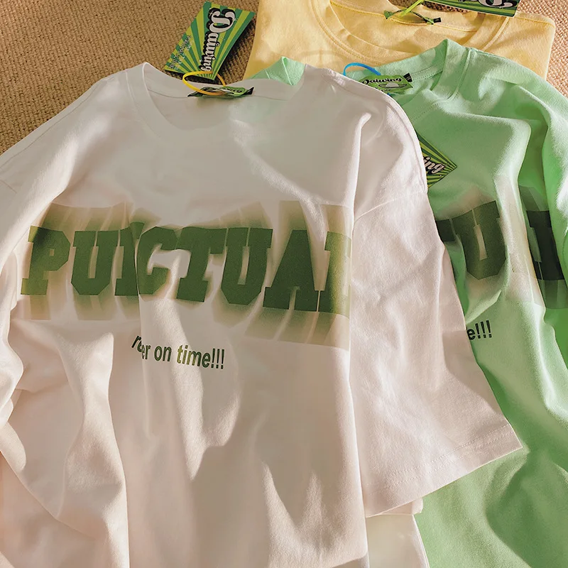 

Y2k Top Tshirt Women Short 90s Vintage Racing Letter Graphic T Shirts Men New Hip Hop Oversized Sleeve Tops Summer Casual Tops