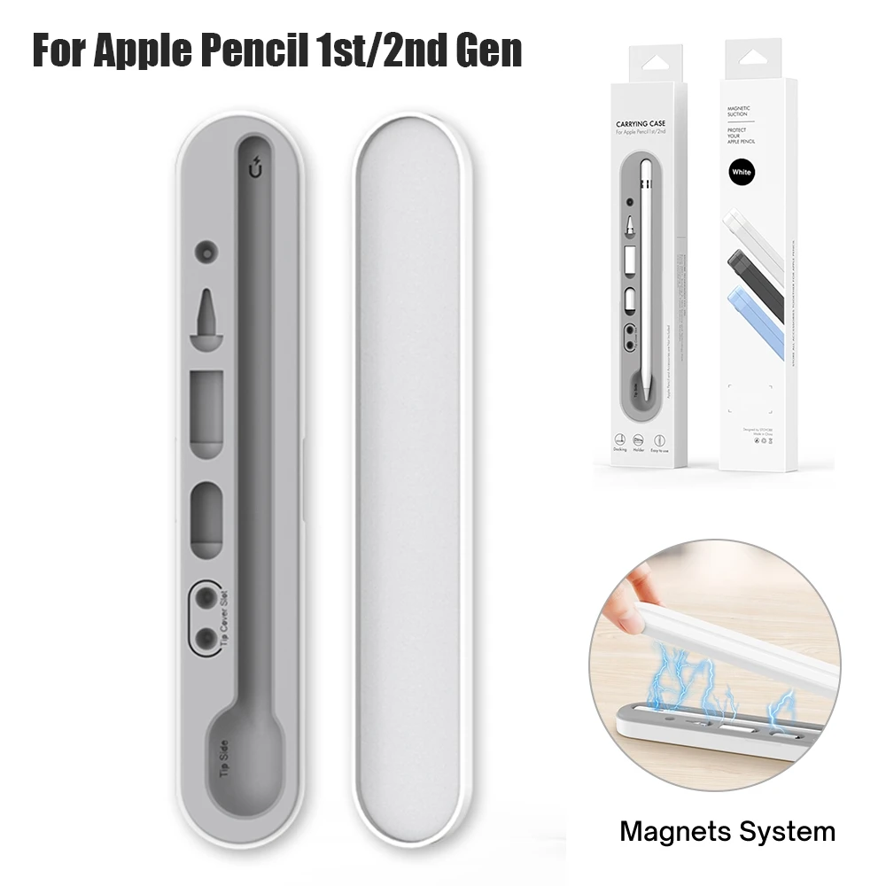 

For Apple Pencil Box Magnetic Storage Case 1nd 2nd Gen touch tablet pen Accessories Portable Hard Cover