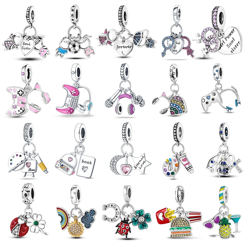 100% Real 925 Sterling Silver Athletes And Running Shoes Charms Beads Fit Original Pandora Bracelet Making Fashion Jewelry Gifts