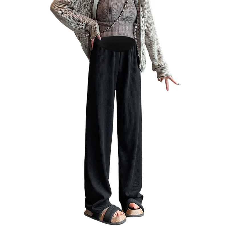Женские летние брюки для беременных однотонные широкие до пола модная свободная