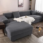 Эластичные флисовые простые эластичные Чехлы для дивана в гостиную, чехол для дивана, протектор стула, L-образный чехол для дивана на 1234 места