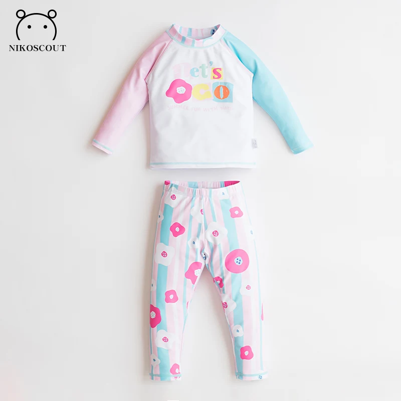 Детский купальник для девочек Модный летний костюм принцессы с длинными