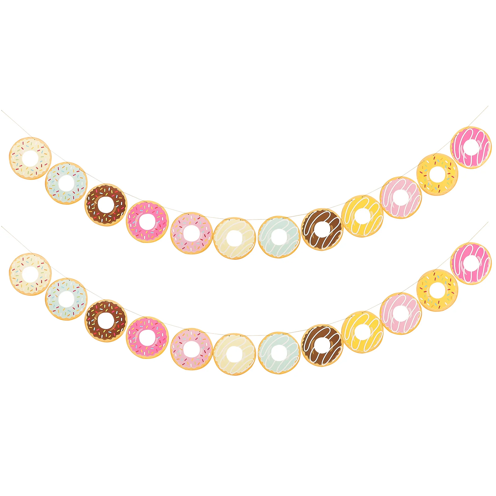 

Party Banner Doughnut Donut Birthday Supplies Decorations Dessert Garland Bunting Shower Decor Banners Baby Decoration Tea
