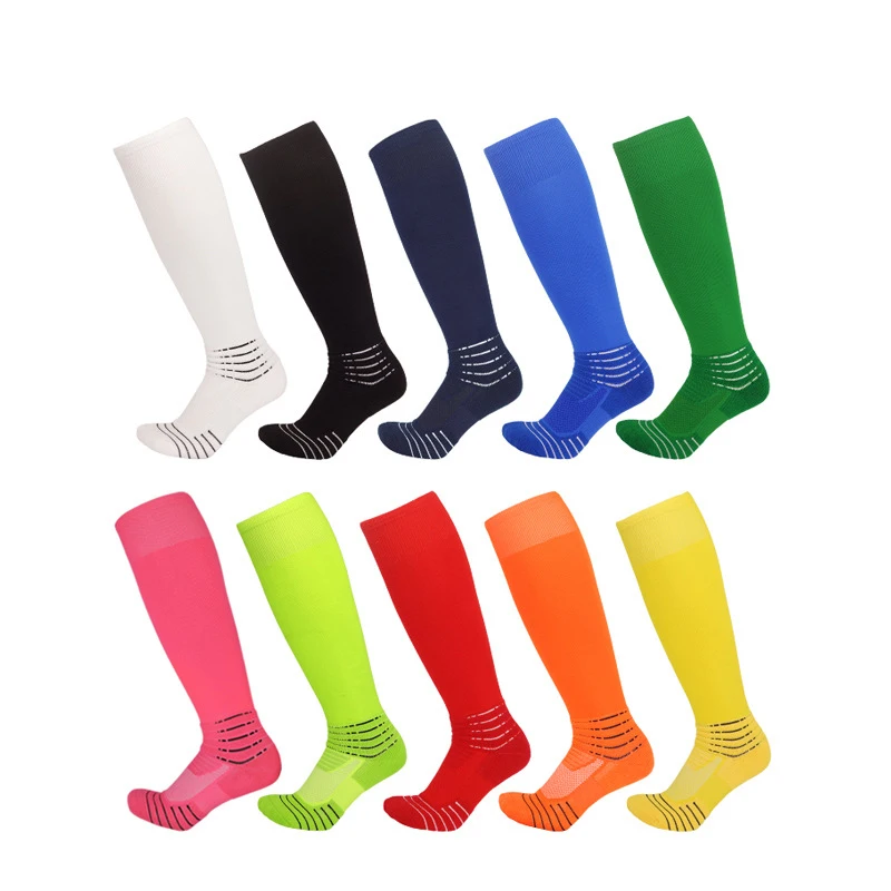 Actual Combat High Football Basketballsocks Men Women Thick Towels Movement Stockings Pure Color non-slip Stockings Soccer Socks