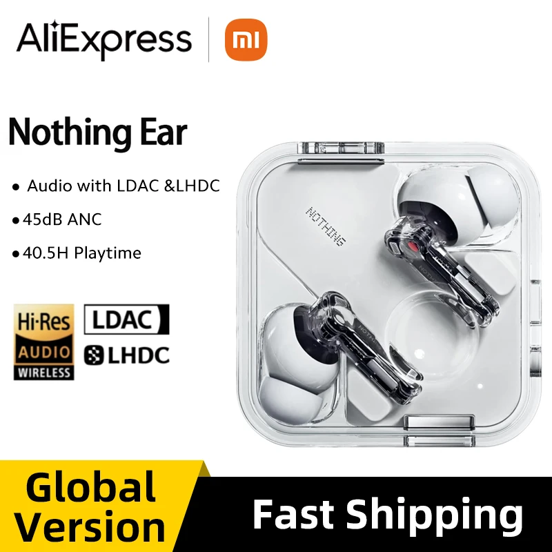 Глобальная версия Nothing Ear 45 дБ Интеллектуальное активное шумоподавление 24-битное