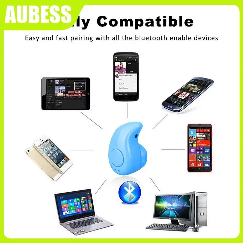 

Headset Single Head Mini Earphones Hifi Music Gaming Earbuds Phone Accessories Training Headphones Stereo Wireless Hands Free