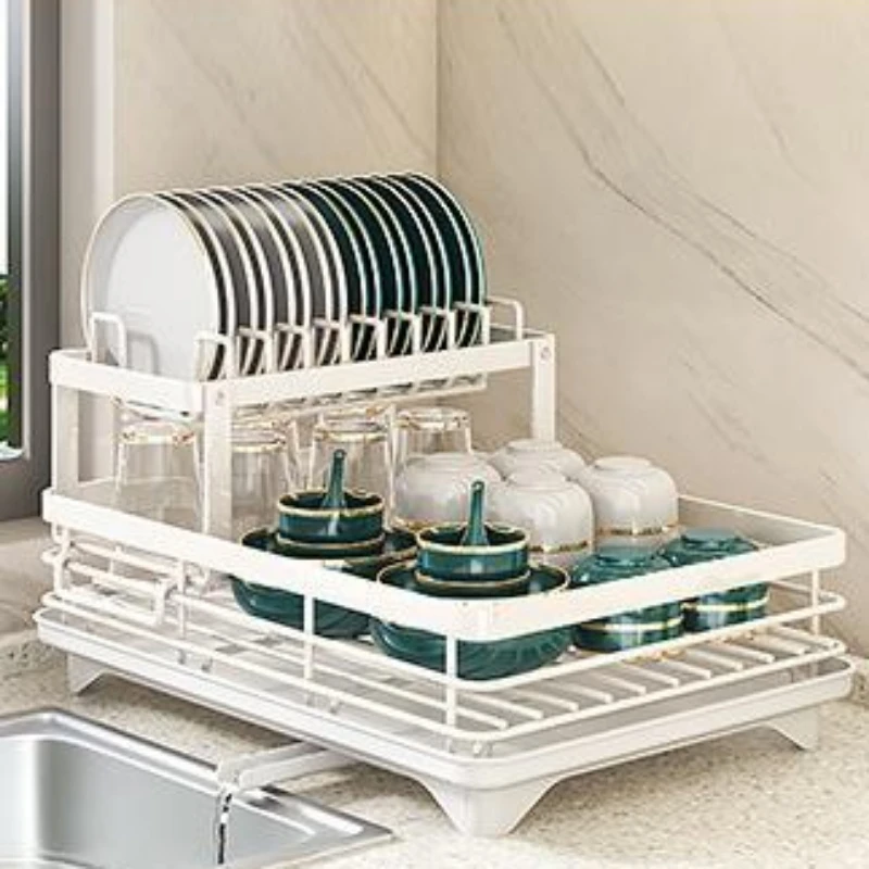 Кухонный органайзер сушилка для посуды чашек ножей вилок кастрюль крышек
