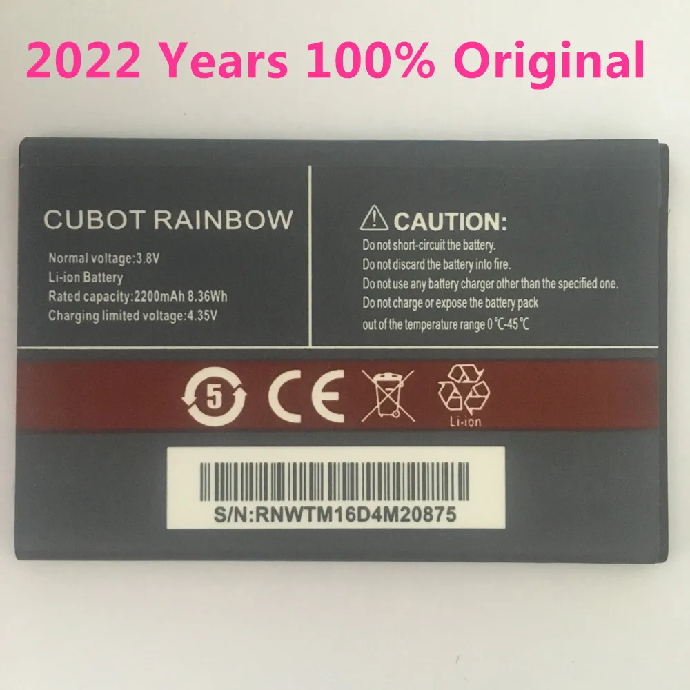 Новый аккумулятор CUBOT RAINBOW 2200 мА · ч запасной для сотового телефона в наличии -