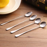 stainless steel household tableware gift box set dinnerware spoon vintage stirring coffee spoon long handle spoon
