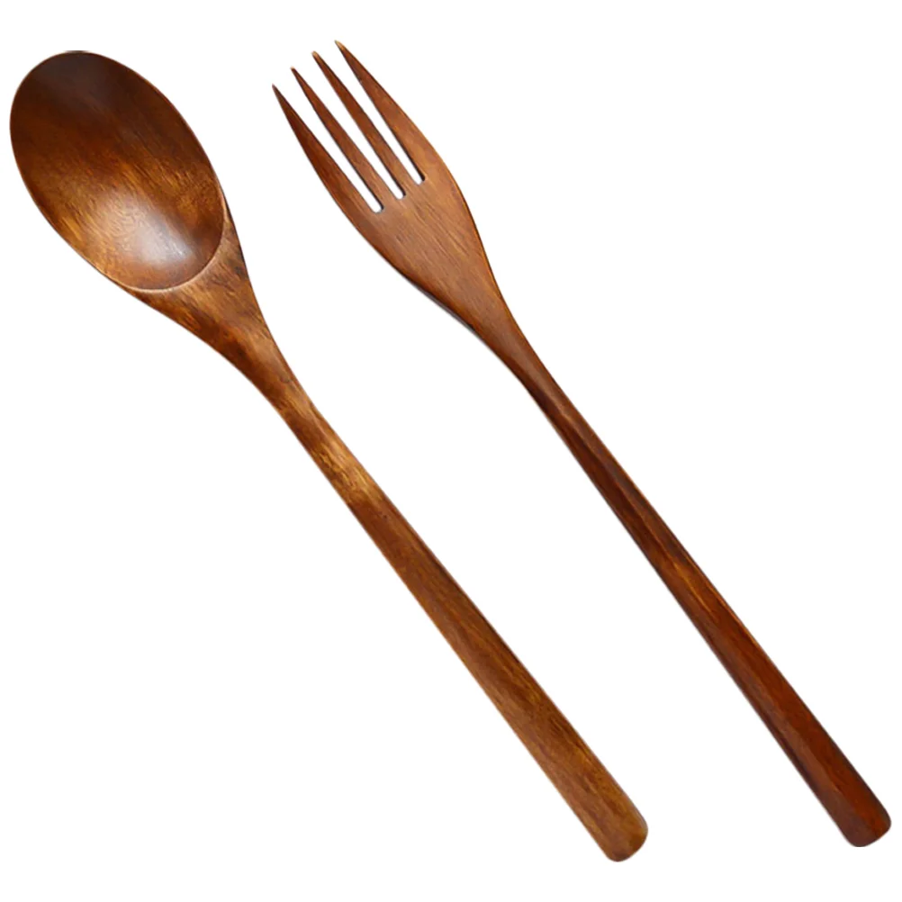 

Wooden Fork Forkseating Spoons Spoon Multi Salad Reusable Appetizer Function Delicate Dessert Cutleryutensils Cake