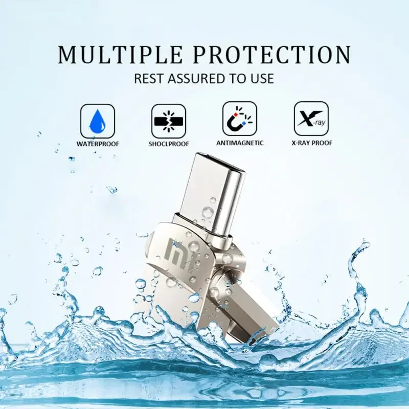 Xiaomi Type C Pen Drive OTG 2TB USB 3.0 Флэш-накопитель для телефона Android 1TB 128GB 512GB Pendrive Siliver Memory Stick