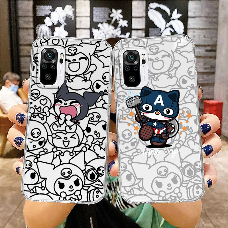 

Sanrio Cinnamoroll Cartoon Phone Case For Xiaomi Redmi Note 12 11E 11S 11 11T 10 10S 9 9T 9S 8 8T Pro Plus 5G 7 Transparent