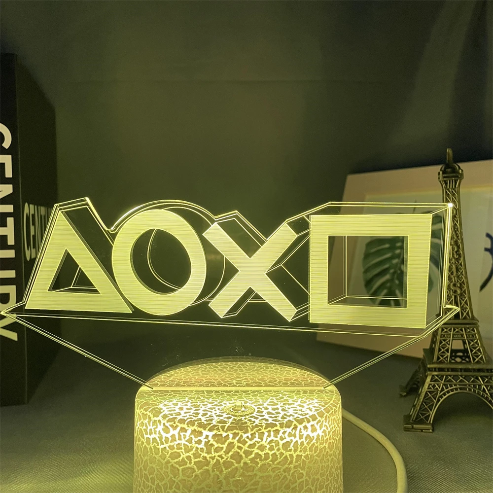 

Accessories Gamepad 3D Led Illusion RGB Battery Night Light Lava Lamp Creative Gift For Friend Gaming Room Table Desk Decoration