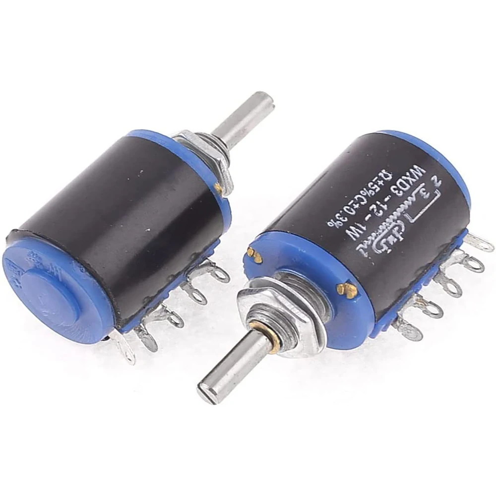 

2PCS/Lot WXD3-12-1W Wire Wound Precision Potentiometers 100-47K Ohm Multi Turns Linear Rotary Potentiometer Kit