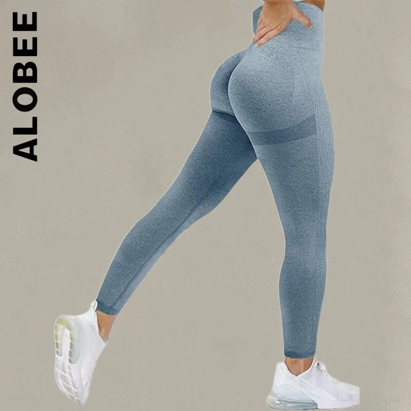 

Alobee New Women Seamless Push Up Yoga Pants Scrunch Women Sports Tights Fitness Women Leggings Gym Clothing Sports Leggings