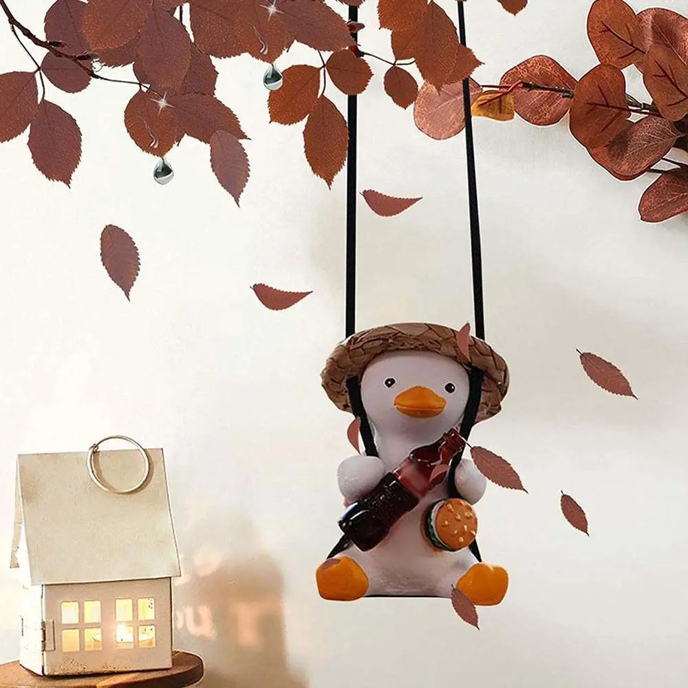 

Car Pendant Cute Anime Little Duck Swing Auto Rearview Mirror Hanging Ornaments Interior Decoraction Accessories for Girls Gifts