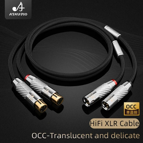 HiFi двойной аудиокабель XLR Hi-end OCC провод для усилителя-микшера 2XLR «папа» на 2XLR «мама» сбалансированный микрофонный кабель