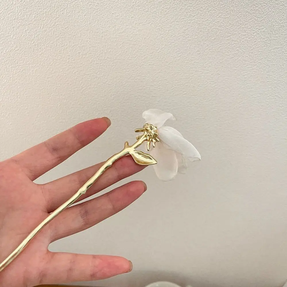 

Vintage Chinese Style Hair Fork Exquisite Tulip Hair Stick Luxury Elegant Flower Hair Fork For Women Girls