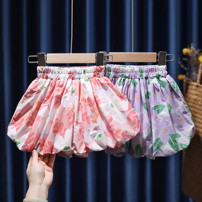 

Летние повседневные свободные шорты с цветочным принтом для маленьких девочек 1-8 лет